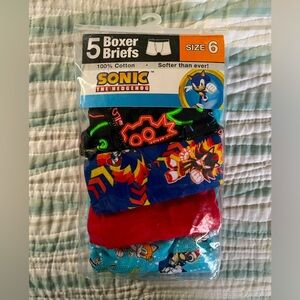 NEW Boy’s/Kid’s Sonic The Hedgehog Boxer Briefs Underwear Size 6